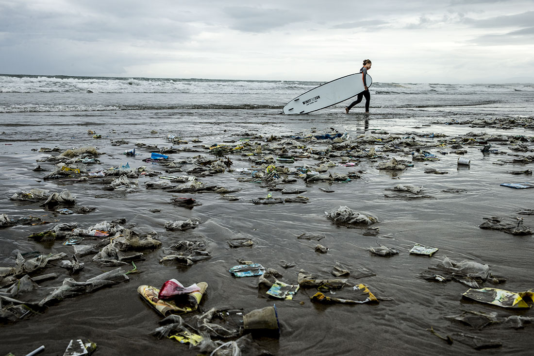 Plastic trash on Central Coast beach